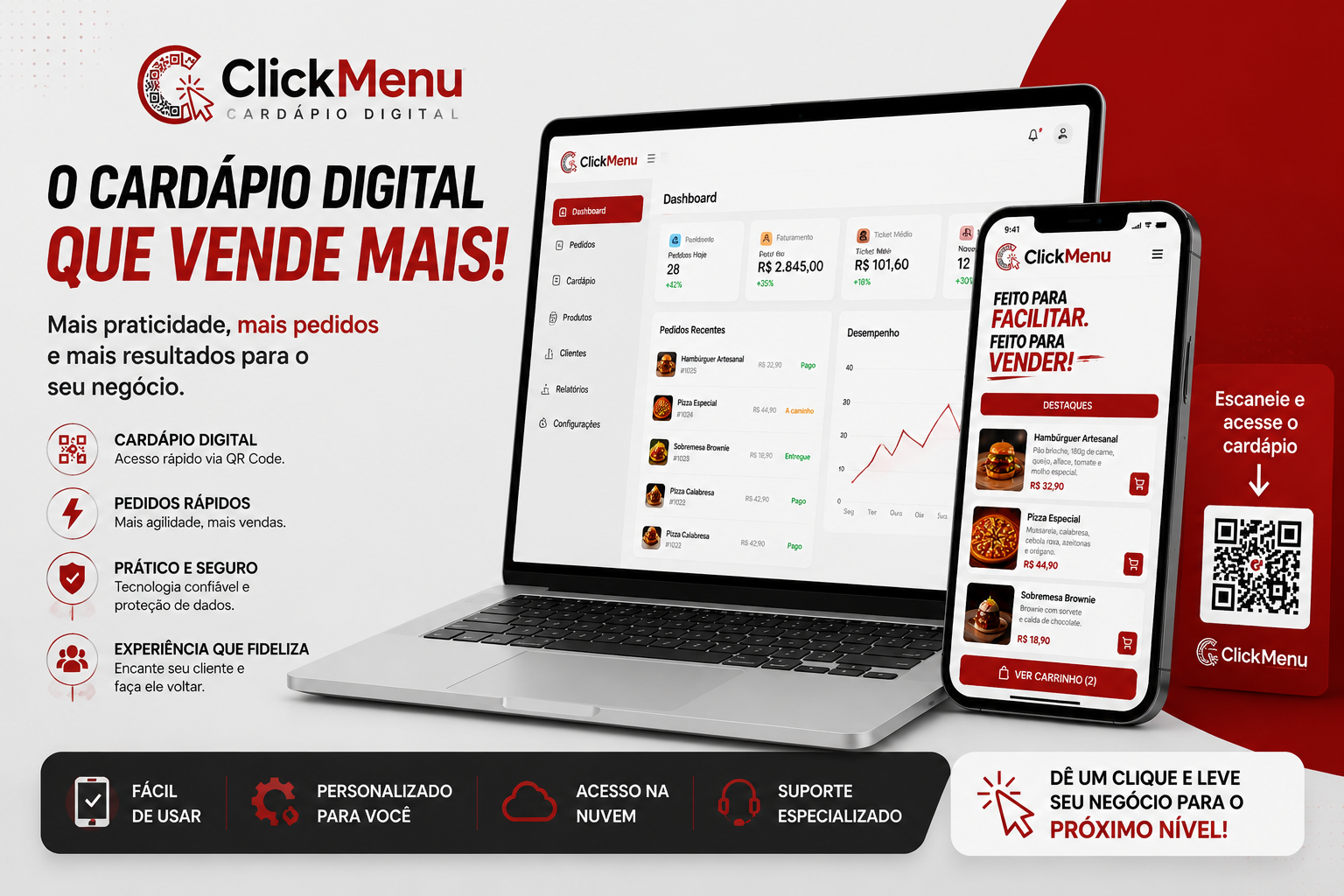 Sistema ClickMenu — Cardápio digital que vende mais