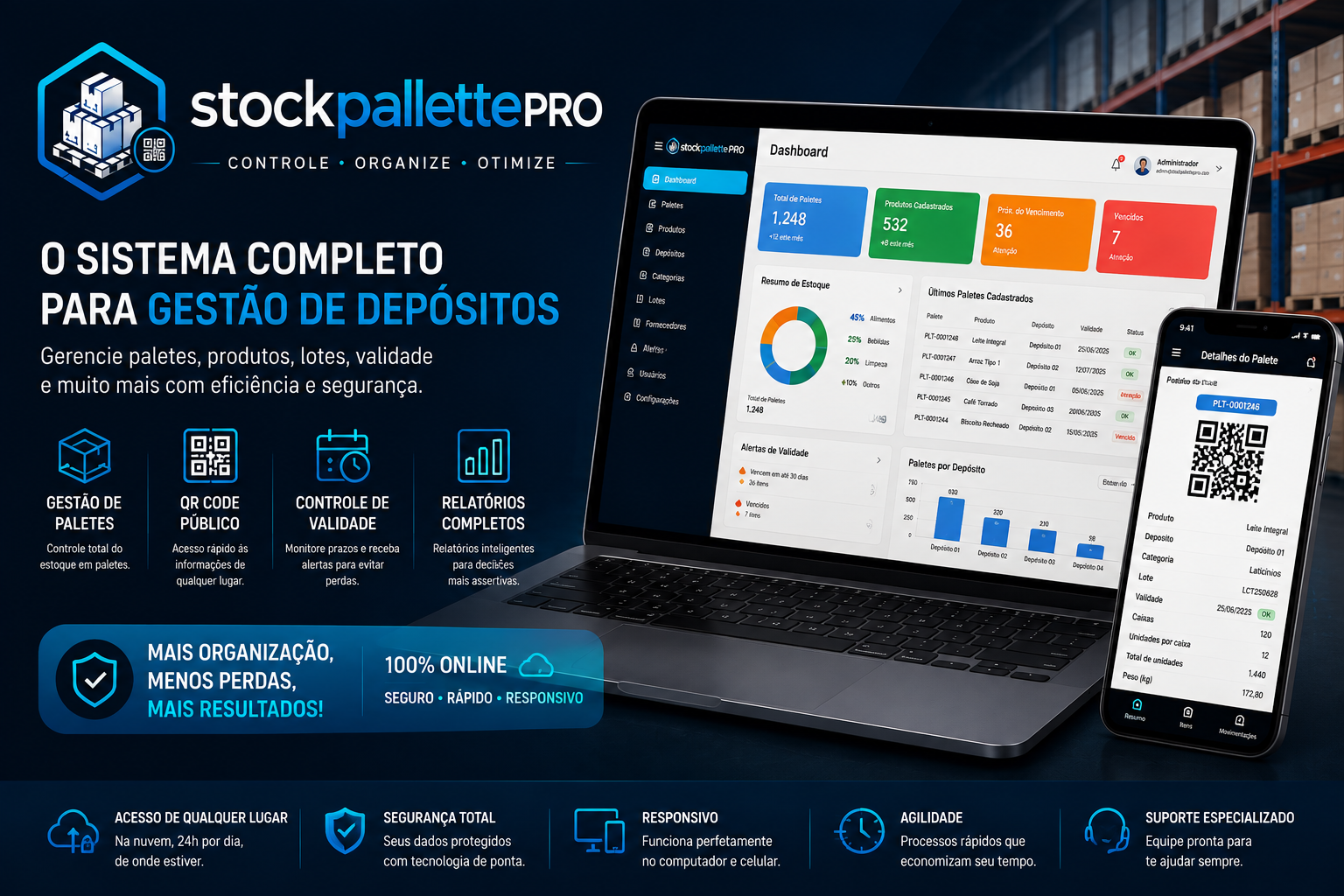 Sistema StockPallettePro — O sistema completo para gestão de depósitos