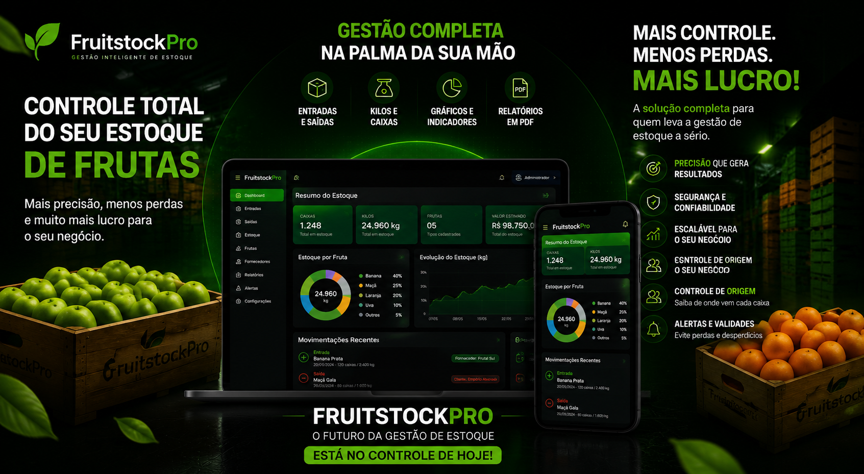 Sistema FruitstockPro — Gestão inteligente de estoque de frutas