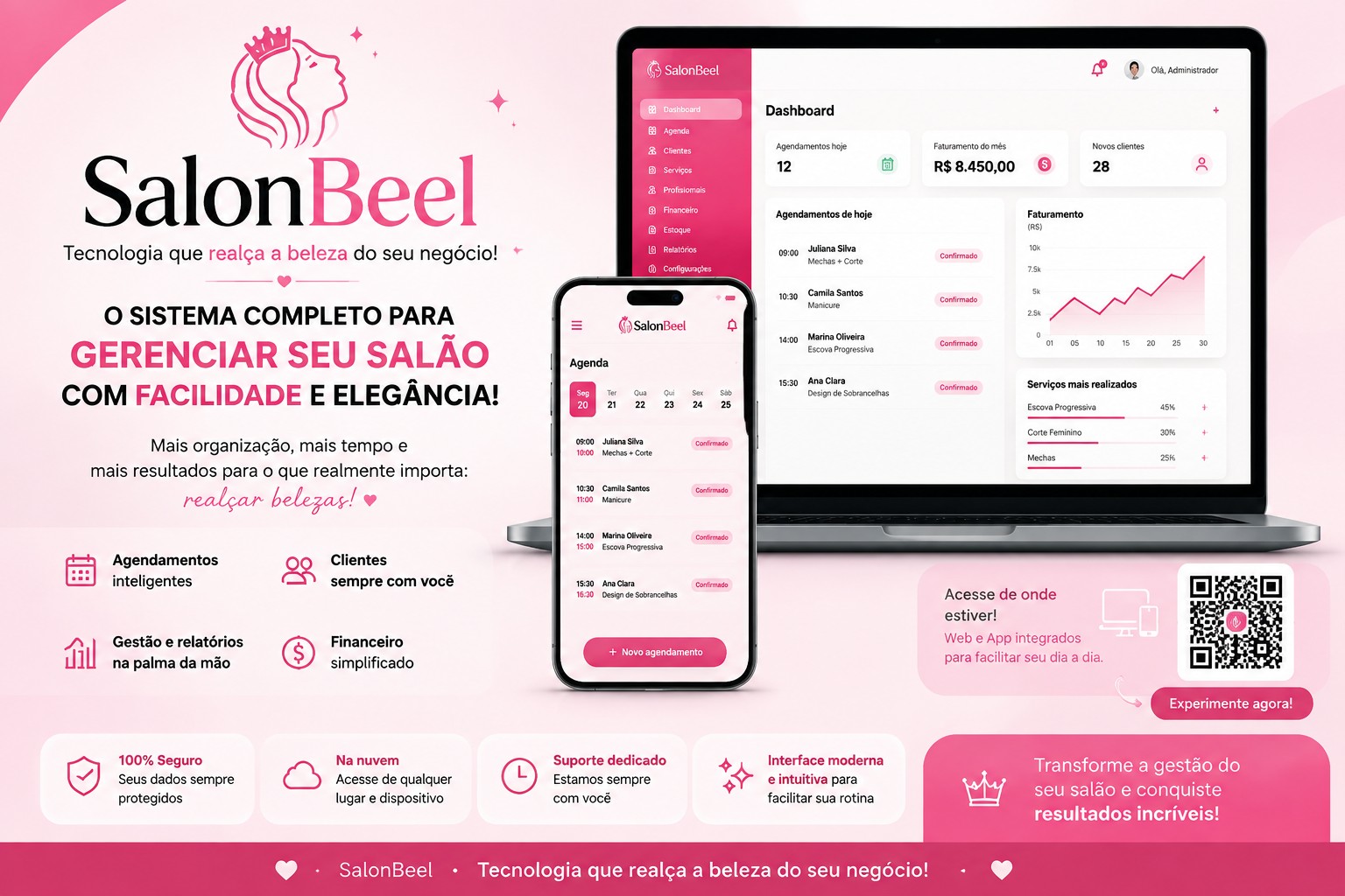 Sistema SalonBeel — Tecnologia que realça a beleza do seu negócio