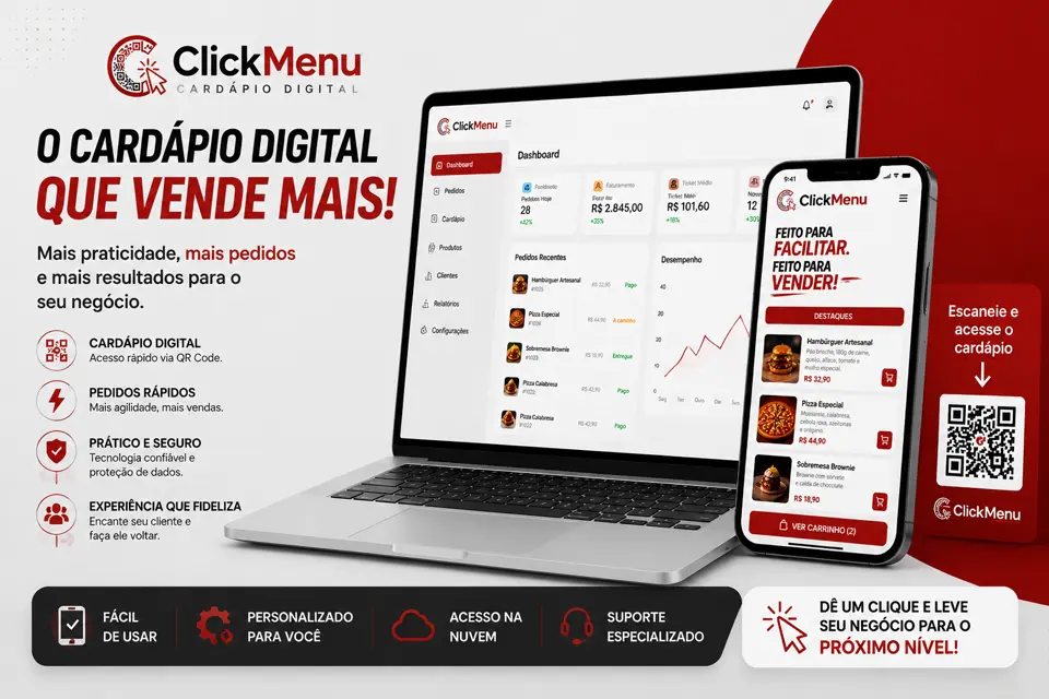 Sistema ClickMenu — Cardápio digital que vende mais