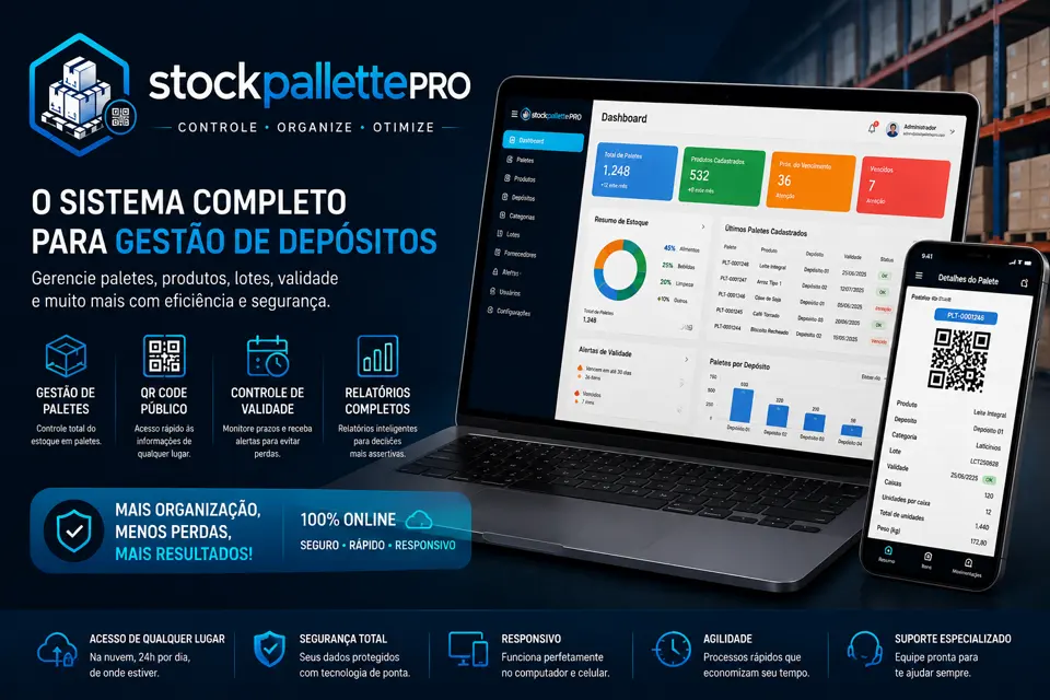 Sistema StockPallettePro — O sistema completo para gestão de depósitos